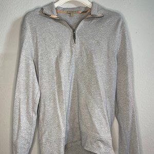 **MOVING SALE** Burberry, Light Grey, Long Sleeve, Quarter-zip Sweater